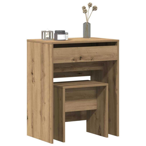 Berkfield Dressing Table Artisan oak 60 x 40 x 75 cm Engineered wood 2