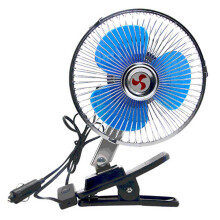 24V Car Fan 6 Inch All Cover Clip Fan for Truck Cabin with Strong Airflow and Easy Installation
