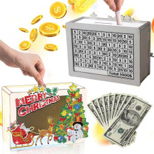Diamond Art Piggy Bank DIY Wooden Coin Savings Box Creative Mosaic Design Christmas Gift Kit