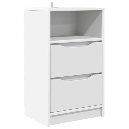 Berkfield Bedside Table White 40 x 30 x 467 cm Engineered Wood 1