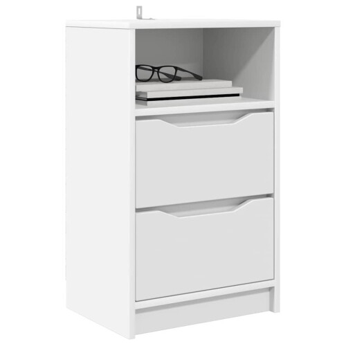 Berkfield Bedside Table White 40 x 30 x 467 cm Engineered Wood 2