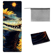 Ručník na jógovou podložku Crocodile s úložným vakem 72,8"x26,8" - Pilates -