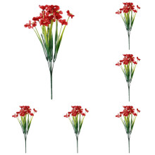 Echte latex bruidsboeketbloemen voor huisdecoratie, zijden bloemen voor buiten, hangende plantenbakdecoratie *5 stuks