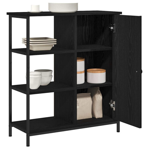 Berkfield Sideboard Black Oak 70 x 30 x 80 cm 2