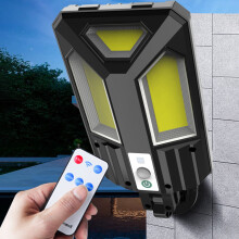 Kayannuo Solar-Straßenleuchte im Weihnachtsabverkauf, IP65 wasserdichte Solar-Außenleuchte mit Fernbedienung für Haustür, Hof und Garage