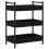 Berkfield Kitchen Trolley Black oak 50 x 30 x 70 cm Engineered Wood 5