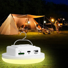 Quinlirra Campinglampe mit langer Akkulaufzeit und hellem Licht – wiederaufladbare Notbeleuchtung für Zelte und andere Outdoor-Aktivitäten –