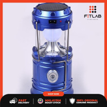 Fitlab 3-in-1 Wiederaufladbare Solar-LED-Campinglaterne mit ultraheller Leuchtkraft, tragbare Outdoor-Überlebenslampe für Angeln, Notfälle,