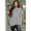 Women'S Loose Dropped Shoulder Short Sleeve Pullover Sweater Light Gray L 4