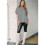 Women'S Loose Dropped Shoulder Short Sleeve Pullover Sweater Light Gray L 5