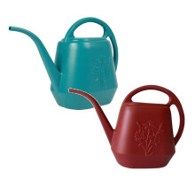 Arrosoir d'intérieur 1 gallon à long bec, motifs floraux, poignée ergonomique, pour jardin (lot de 2).