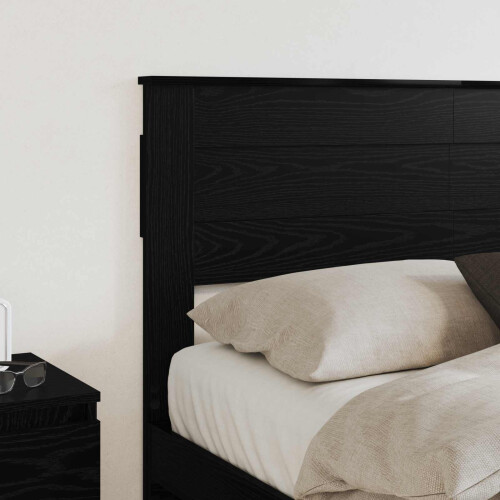 Berkfield Headboard Black Oak Engineered wood 2