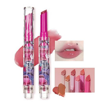 Heart Shaped Jelly Lipstick 05# Hydrating Lip Tint with Glossy Finish and Natural Color Enhancement