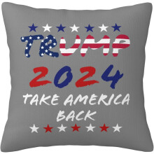 AEFER Trump2024Take America Back Sierkussenhoezen Dubbelzijdige Kussenhoezen Landelijke Woondecoratie voor Bank, Bed en Sofa