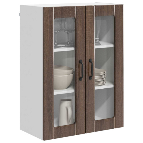 Berkfield Dishwasher Panel Lucca Brown Oak 60 x 31 x 80 cm 2
