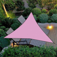 Voile d'ombrage AURIGATE 4 x 4 x 4 m, forme triangulaire équilatérale - Toile d'ombrage extérieure anti-UV, bord incurvé