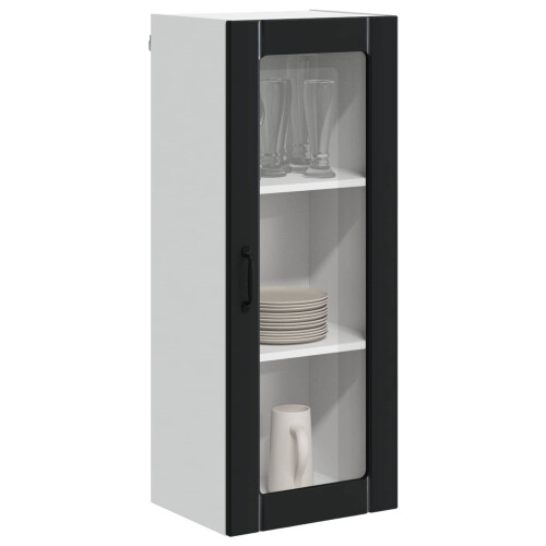 Berkfield Dishwasher Panel Lucca Black 40 x 31 x 100 cm Engineered Wood 2
