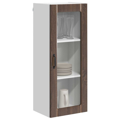 Berkfield Dishwasher Panel Lucca Brown Oak 40 x 31 x 100 cm 2