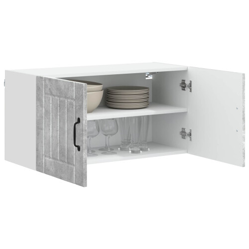 Berkfield Dishwasher Panel Lucca Concrete Grey 80 x 31 x 40 cm 2
