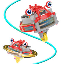 Dual Mode Fidget Spinner Toy Gyroscope Balance Robot, Walking Unicycle Anti Gravity Toy for Kids Red