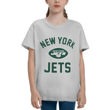 NY_Jets Pojkar och flickor för tonårs-, rundhalsad kortärmad tröja för sport, fotbollslagslogotyp, basebollfans, gåvor