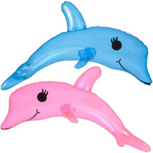 Inflatable Dolphin Toys Set of 2, Large 33Inch Pool Toys for Kids, Beach and Bathtub Play Decorations