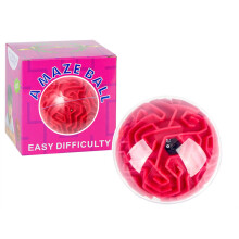 Mini 3D Maze Ball Magic Puzzle Sphere Game for Kids and Adults, Easy Start Brain Teaser Toy (Easy Difficulty)