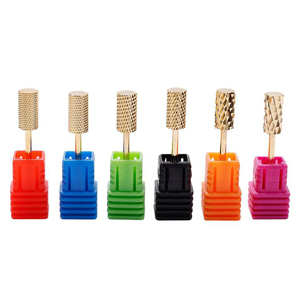 6Pcs Tungsten Carbide Nail Drill Bits Set 3/32 Inch for Fast Acrylic and Gel Removal, Salon Grade