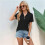 Women'S Short Sleeve Top Black S 4