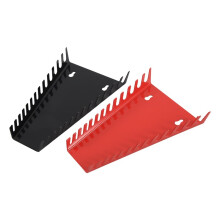 2 Pack Metal Wrench Organizer- Premium Wrench Holder Tray, Wall-Mounted Storage Solutions for Wrench (1 Red & 1Black