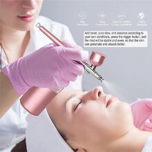 Airbrush Kit - Rechargeable Handheld Airbrush Compressor, Professional Cordless Auto AirbrushGun, for Nail Art, Makeup A
