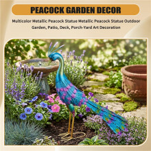 Multicolor Metallic  Statue Metallic  Statue Outdoor Garden, Patio, Deck, Porch-Yard Art Decoration