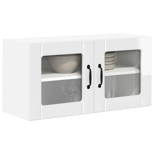 Berkfield Dishwasher Panel Lucca High Gloss White 80 x 31 x 40 cm 2