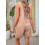 Solid Color Short Overalls Brown XL 2