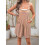 Solid Color Short Overalls Brown XL 4