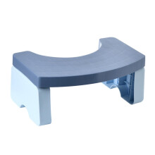 Toilet Stool with Ergonomic Footrest Design, NonSlip Stable Base, Foldable Compact Green Bathroom Aid