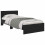Berkfield Bed Frame with Headboard Black Oak 90 x 190 cm Engineered Wood 3