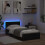 Berkfield Bed Frame with Headboard Black Oak 90 x 190 cm Engineered Wood 4