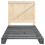 Berkfield Bed Frame without Mattress  Grey 100x200 cm Solid Wood Pine 5