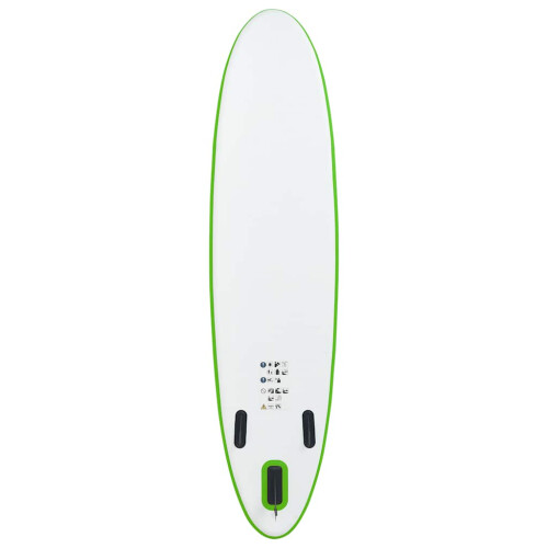 Berkfield Inflatable Stand Up Paddle Board Set Green and White 2