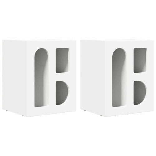 Berkfield Bedside Table 2 pcs White 40 x 35 x 50 cm Engineered Wood 1