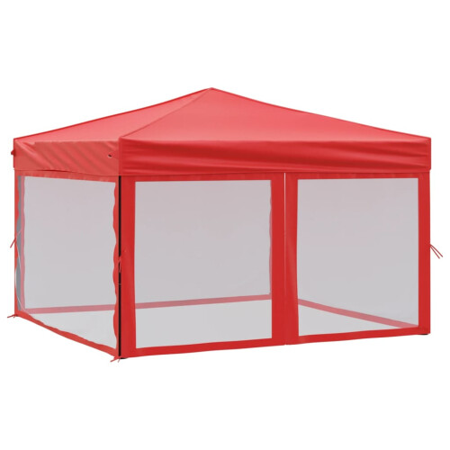 Berkfield Folding Party Tent with Sidewalls Red 3x3 m 1