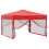 Berkfield Folding Party Tent with Sidewalls Red 3x3 m 3