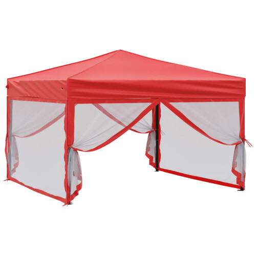 Berkfield Folding Party Tent with Sidewalls Red 3x3 m 2