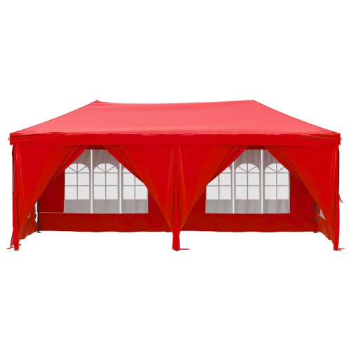 Berkfield Folding Party Tent with Sidewalls Red 3x6 m 2