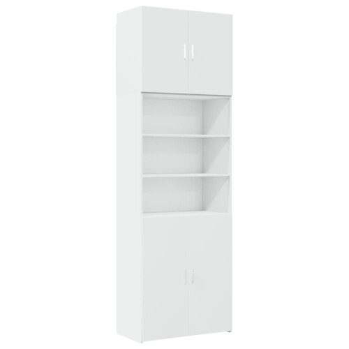 Berkfield Highboard White 80x42.5x249 cm Engineered Wood 1