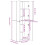 Berkfield Highboard White 70x42.5x185 cm Engineered Wood 6
