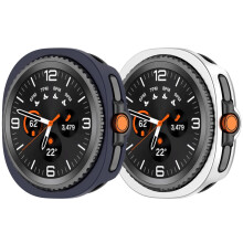 2 Pack Case for Samsung Galaxy Watch 8 Classic, ScratchResistant Hard PC Cover, Blue Silver TwoTone Design