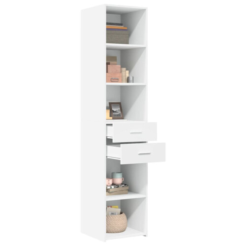 Berkfield Highboard White 40x42.5x185 cm Engineered Wood 2