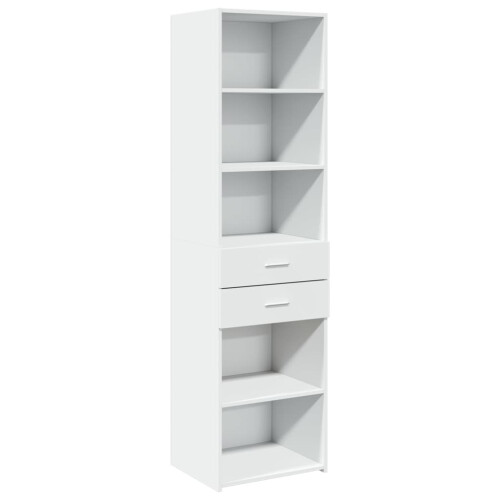 Berkfield Highboard White 50x42.5x185 cm Engineered Wood 1